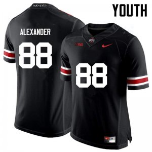 NCAA Ohio State Buckeyes Youth #88 AJ Alexander Black Nike Football College Jersey ECV3045MQ